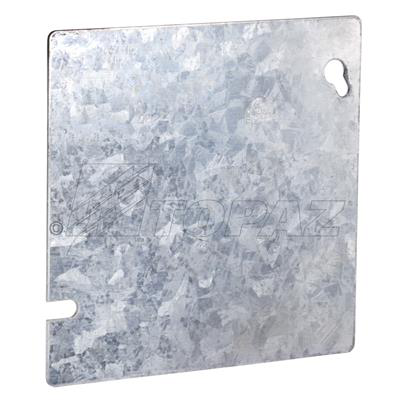 4-11/16" Square Welded Covers Flat Blank 1 Hole/1 Slot