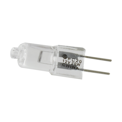 20 Watt; Halogen; T3; Clear; 2000 Average rated hours; 300 Lumens; Bi Pin G4 base; 12 Volt