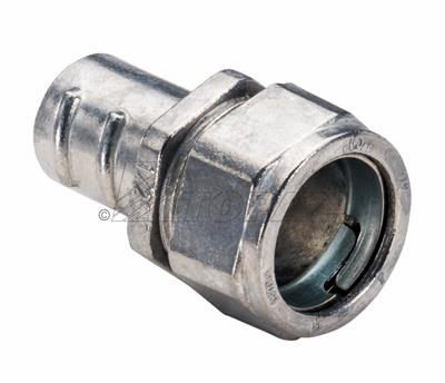 1/2" Zinc Die Cast Screw in Type Coupling - EMT Compression to Flex