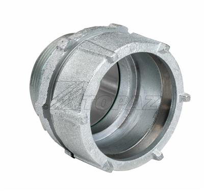 3-1/2" Rigid Connectors Compression Type With Insulated Throat - Malleable Iron