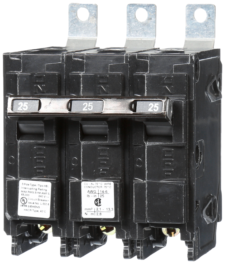 BREAKER 25A 3P 240V 65K HBL