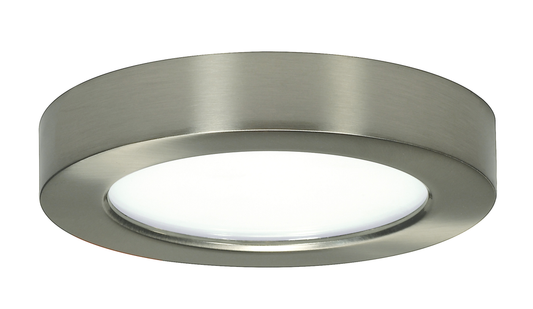 10.5 watt; 5.5" Flush Mount LED Fixture; 3000K; Round Shape; Brushed Nickel Finish; 120 volts