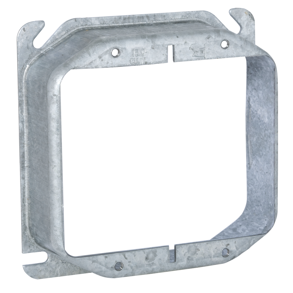 4 in. Square Cover, 2-Device, 1-1/4 in. Raised