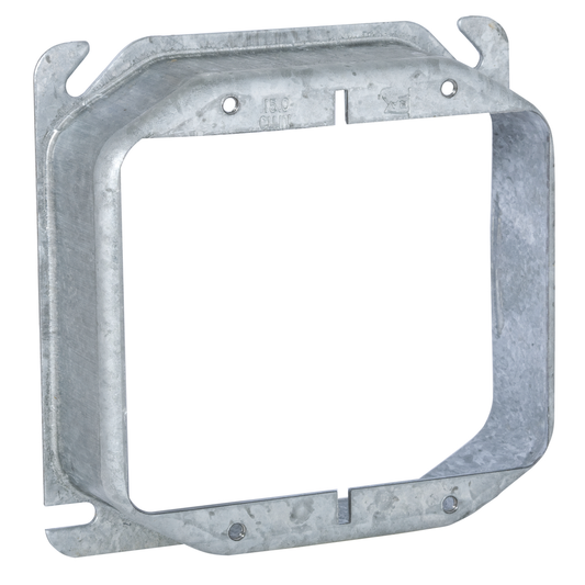 4 in. Square Cover, 2-Device, 1-1/4 in. Raised