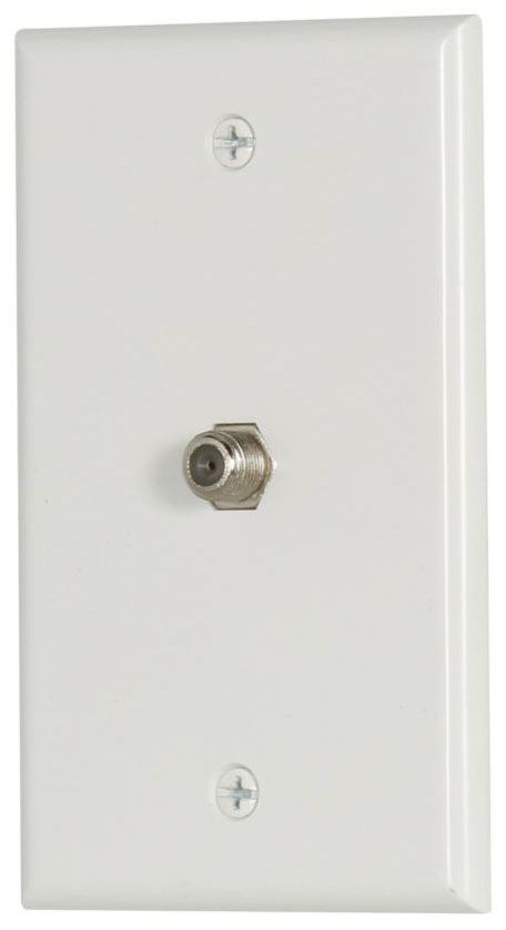 1172W, Standard Wallplate and Coaxial Jack