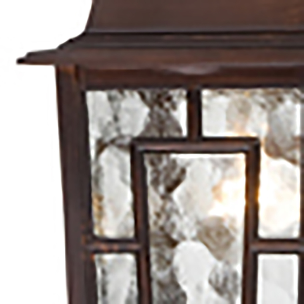 Banyan - 1 Light 11" Hanging Lantern with Clear Water Glass - Rustic Bronze Finish