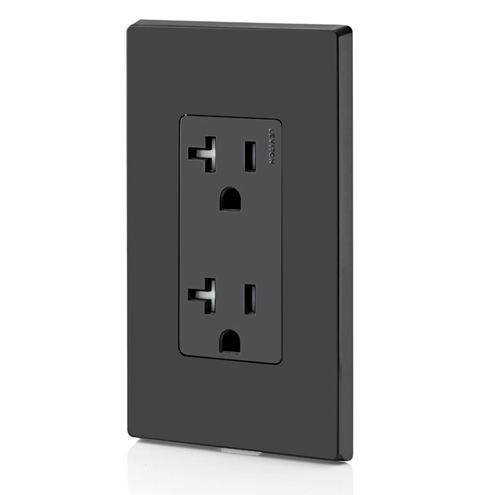 20 Amp Decora Tamper-Resistant Duplex Outlet/Receptacle, Grounding