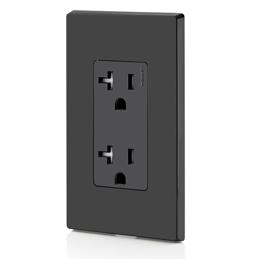 20 Amp Decora Tamper-Resistant Duplex Outlet/Receptacle, Grounding