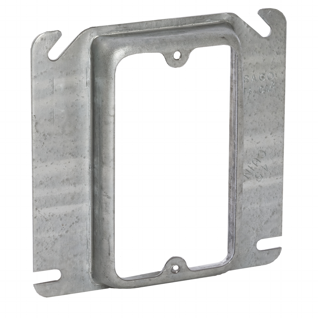 4 in. Square Cover, 1-Device, 5/8 in. Raised