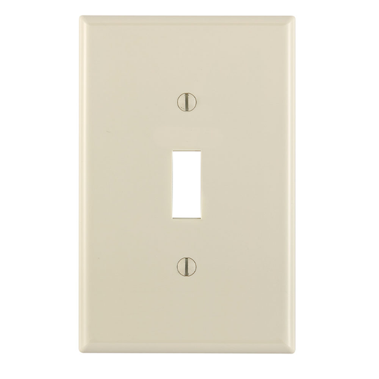 1-Gang Toggle Wallplate, Midway Size, Device Mount, Light Almond
