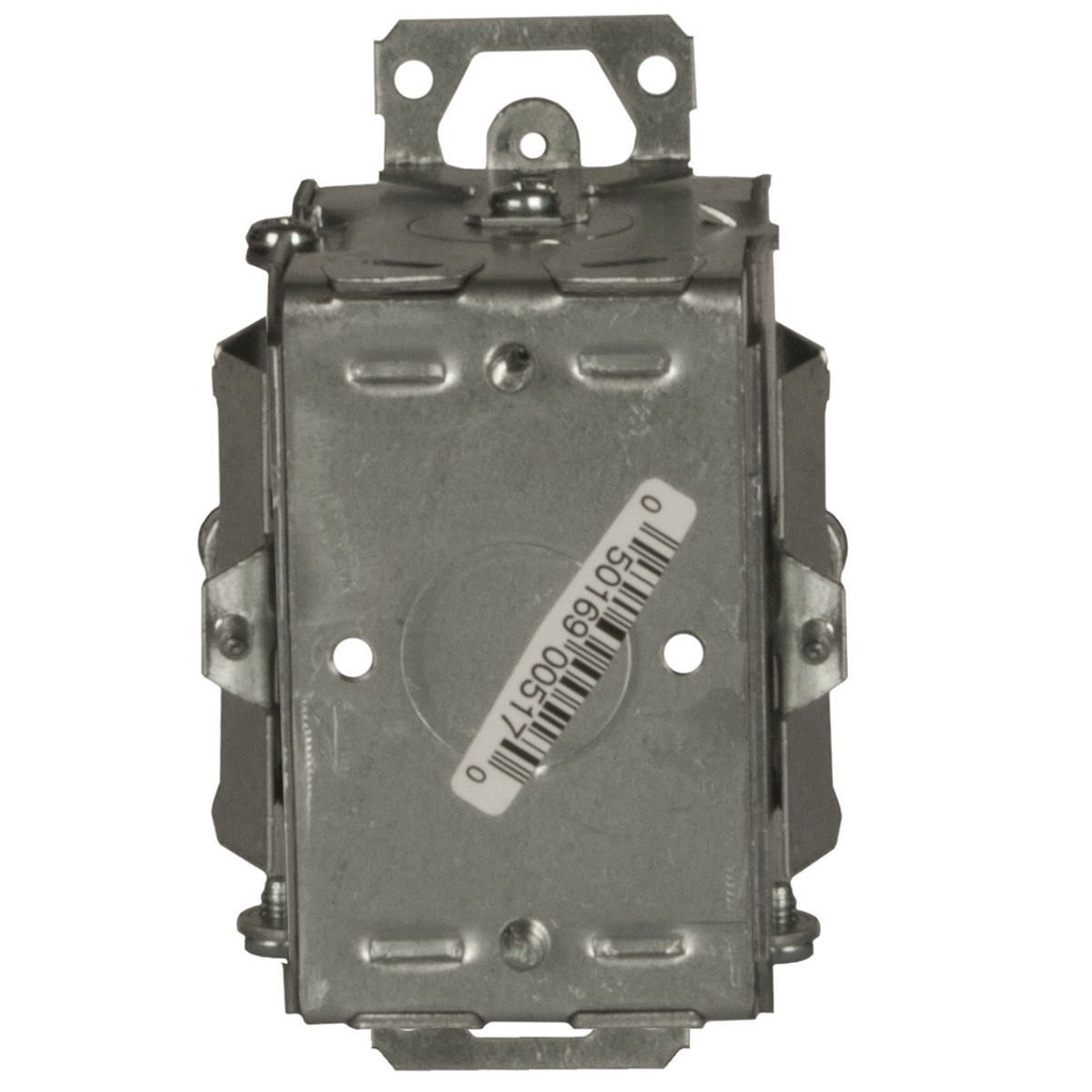 3 in. x 2 in. Switch Box, Gangable, 2-1/2 in. Deep, One 1/2 in. KO & NMSC Clamps, TIGER GRIP®, Old Work, Plaster Ears