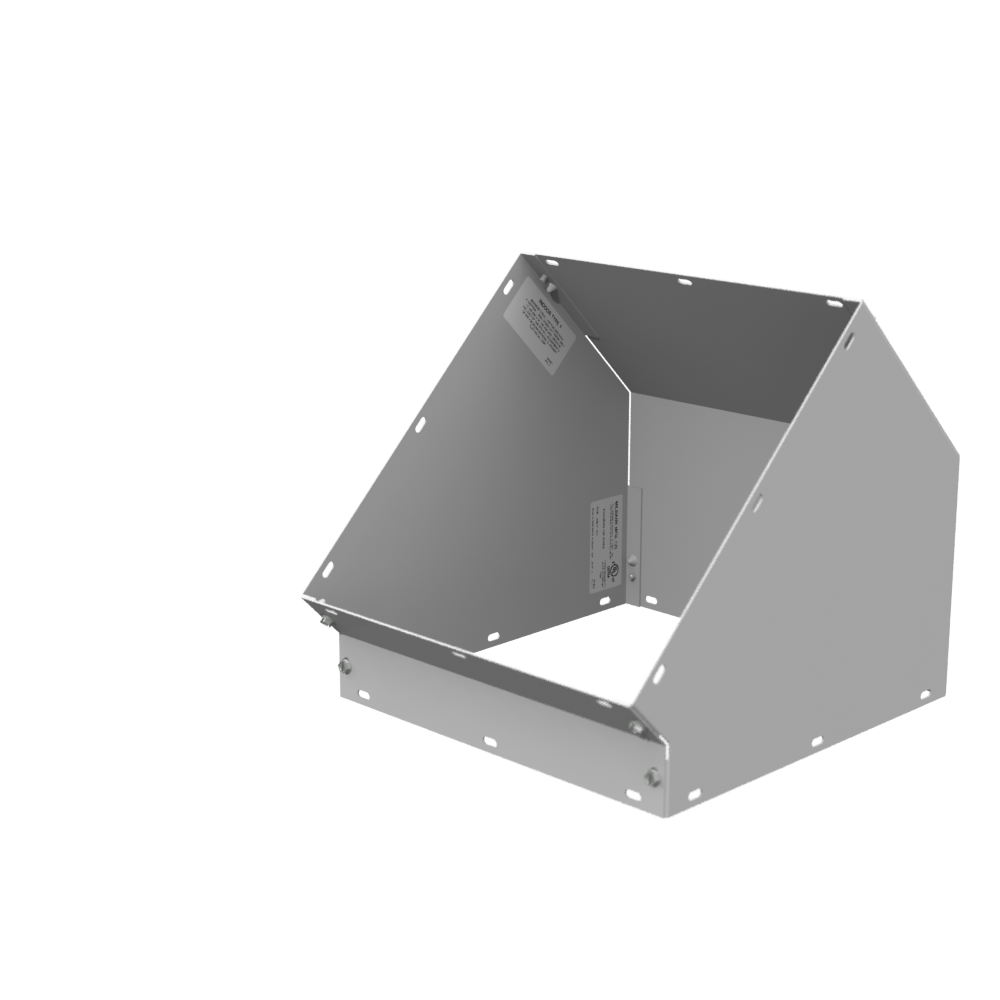 11.875x12x12.25 Wireway Elbow 45 Corner ANSI 61 Gray Steel
