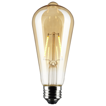 2.5 Watt ST19 LED; Transparent Amber; Medium base; 2000K; 220 Lumens; 120 Volt