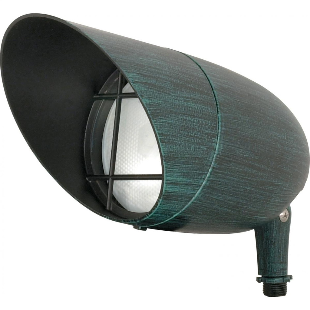 1 Light - 13" Landscape Flood - PAR38 Flood - Antique Verdi Finish