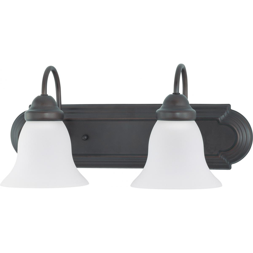Ballerina - 2 Light 18" Vanity with Frosted White Glass, Color retail packaging