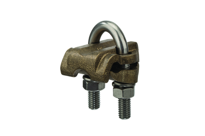 Bronze U-Bolt Clamp, 3/8″ IPS Pipe or 5/8″-3/4″ Rod, 250-2/0 AWG