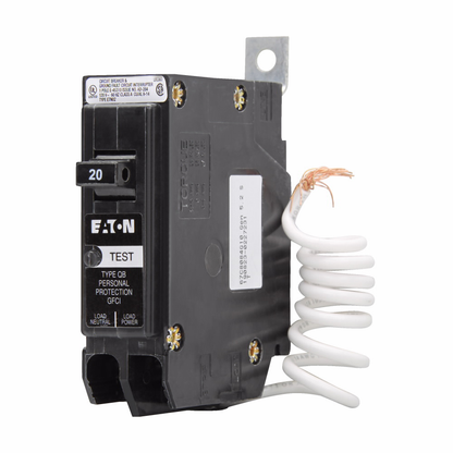 Bolt-on Mount Type QBGFT Ground Fault Circuit Breaker 1-Pole 20-Amp