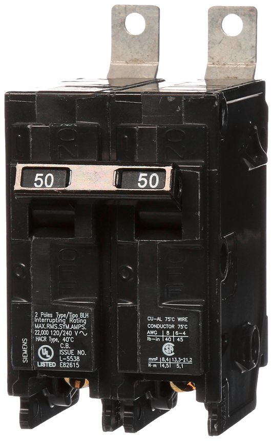 BREAKER 50A 2P 120/240V 22K BLH