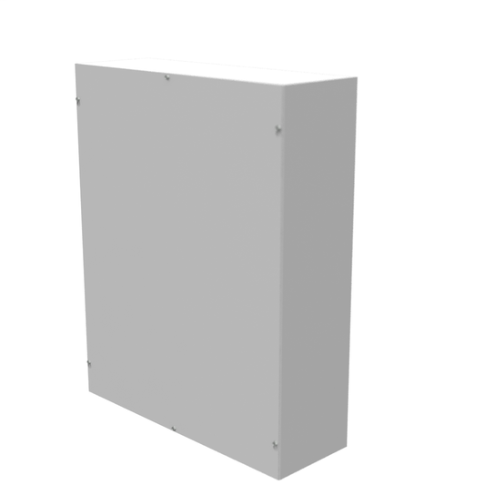 30x8x24 Screw Cover Type 1 UL Listed Steel No Knockouts ANSI 61 Gray Cover With Teardrop Slots Mounting Holes In Back
