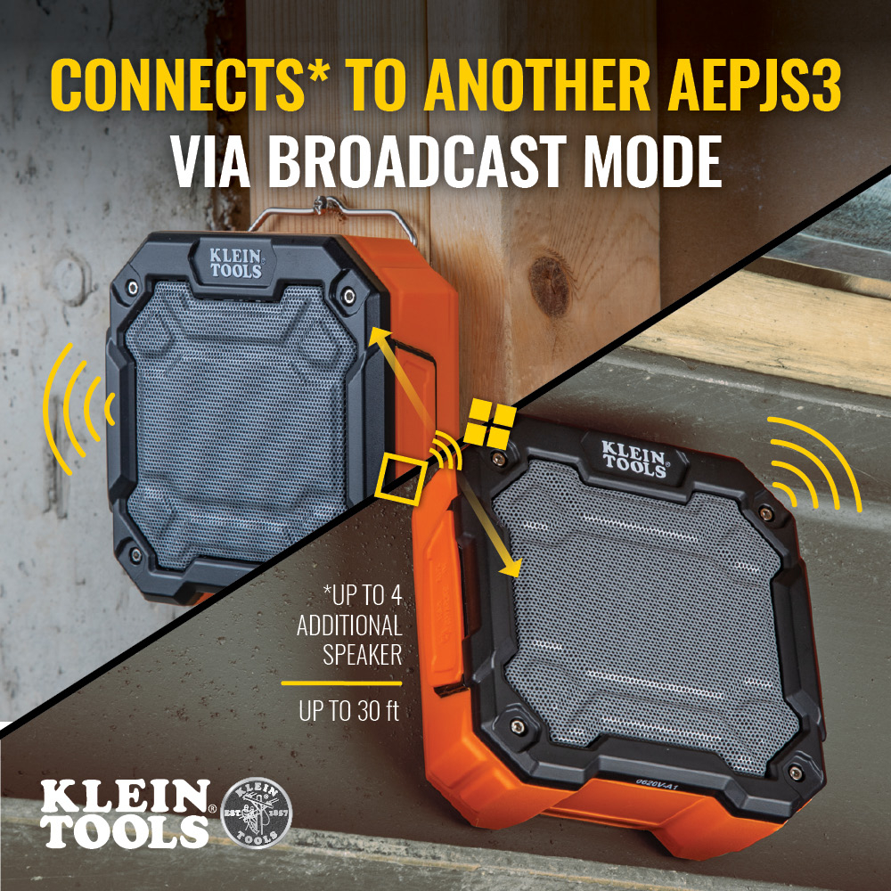 Bluetooth® Jobsite Speaker with Magnet and Hook