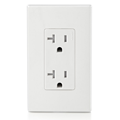 20 Amp Decora Tamper-Resistant Duplex Outlet/Receptacle, Grounding