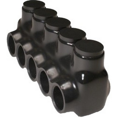 Black Insulated Multi-Cable Connector - Single Entry 5 Ports 750 - 250