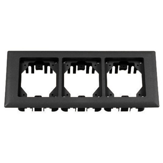 3-Gang Non-Metallic Carpet Flange, Black