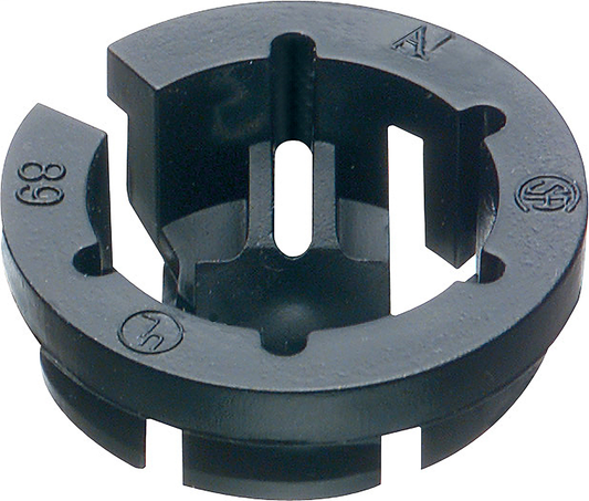 Black Button Non-Metallic Push-in Connector 1/2"