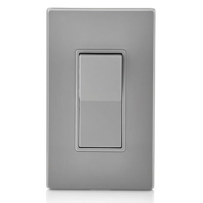 15 Amp Decora Rocker 4-Way Switch, Grounding, Gray