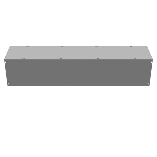 10x48x10 Screw Cover Wireway Type 1 UL Listed Steel No Knockouts ANSI 61 Gray