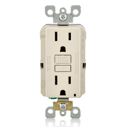 15 Amp, Self Test, Non Tamper-Resistant GFCI Outlet with LED Indicator Light