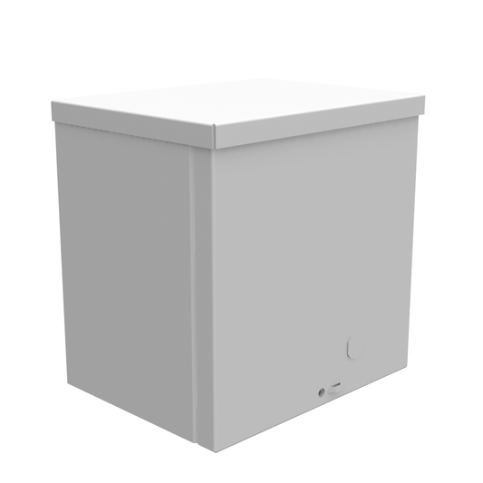 8x6x8 Screw Cover Type 3R UL Listed Steel Knockouts ANSI 61 Gray Quad D Knockout For Lock Emboss Mounting Holes In Back