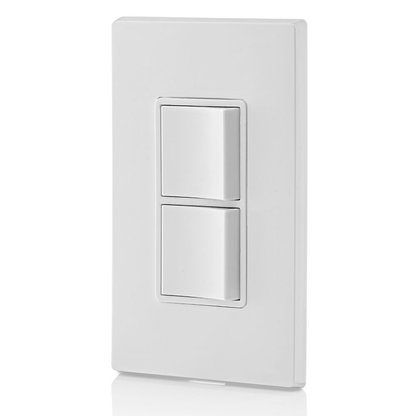 15 Amp Decora Single-Pole / Single-Pole Combination Switch, Grounding, White