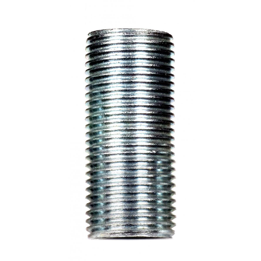 3/8 IP Steel Nipple, Zinc Plated, 1-1/2" Length, 5/8" Wide