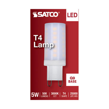 5 Watt; JCD LED; Frost; 3000K; G9 Base; 120 Volt