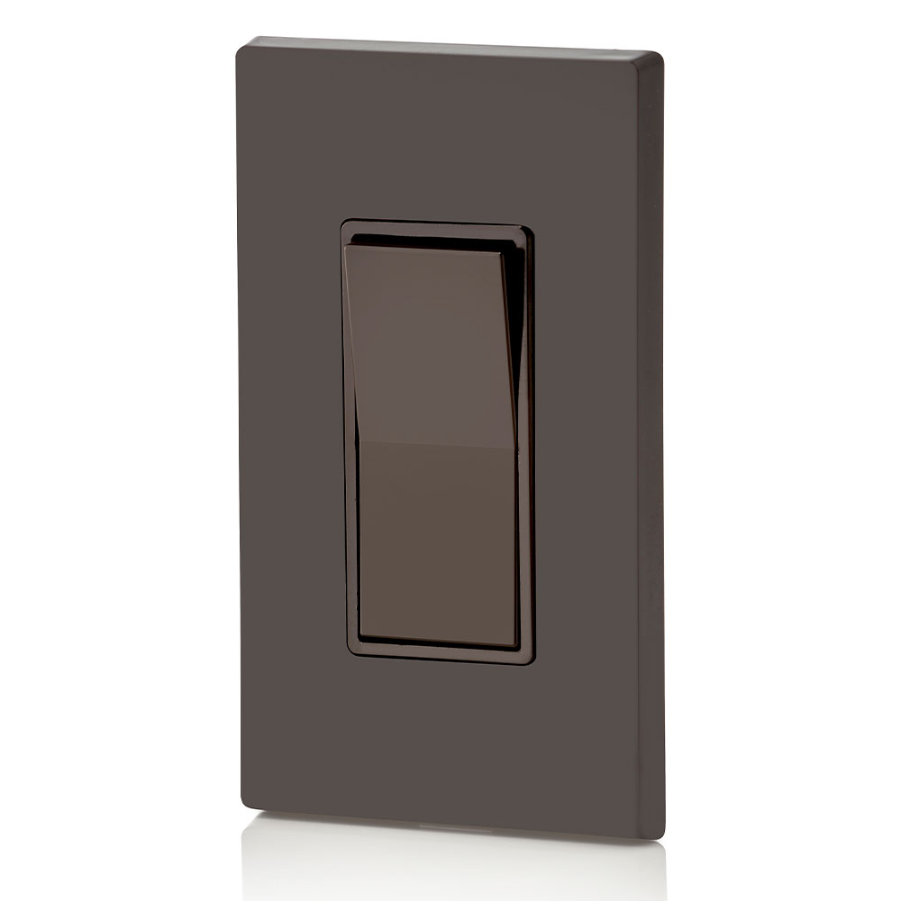 15 Amp Decora Rocker 3-Way Switch, Grounding, Brown