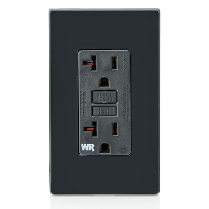 20 Amp GFCI Weather-Resistant Outlet, Self Test, with LED Indicator Light