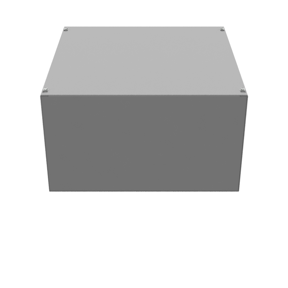 18x10x18 Screw Cover Type 1 UL Steel No KO Gray Cover w/Teardrop Slots Holes In Back