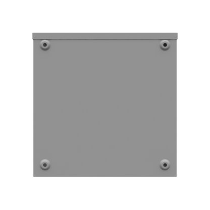 12x8x12 Screw Cover Type 3R UL Steel No KO ANSI 61 Gray Quad D KO For Lock  Holes In Back