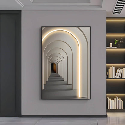 Wall Painting Light Modern Decorative LED Canvas Art Light