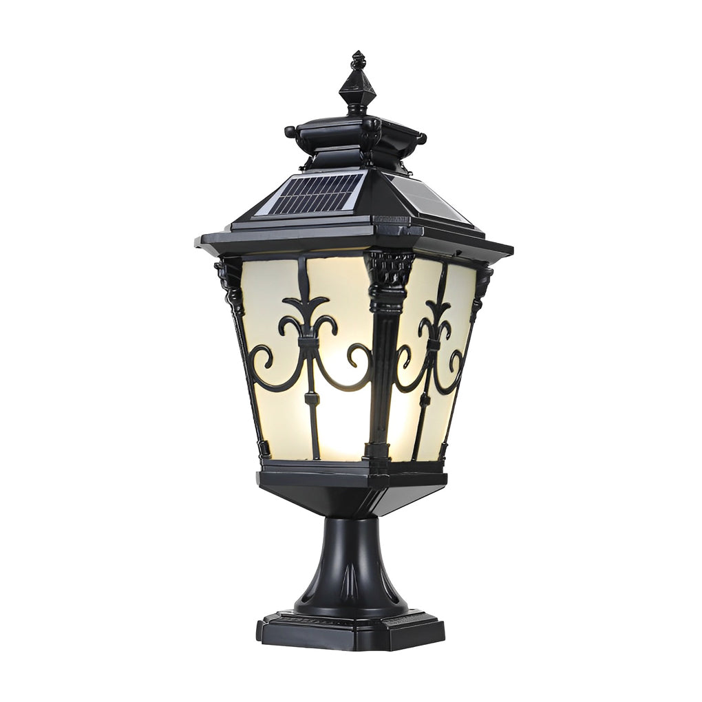 [Open-Box]Retro Pattern Waterproof LED European Style Solar Fence Post Lights