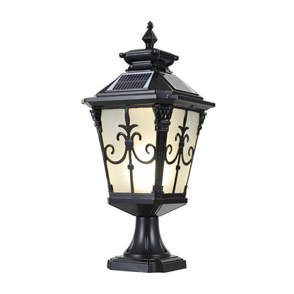 [Open-Box]Retro Pattern Waterproof LED European Style Solar Fence Post Lights