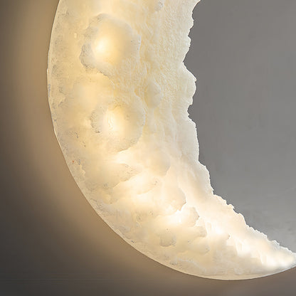 Wall Light Moon Modern Minimalist Resin Bedroom Textured Crescent Lamp