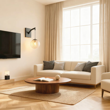 Wall Mounted Pendant Light Modern Minimalist Glass Ball Lamp