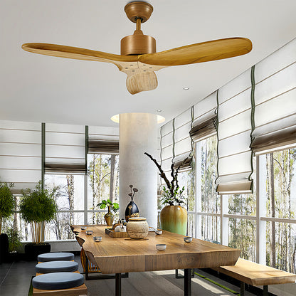 Wood Ceiling Fans with Light Modern 3-Blade Fandelier Ceiling Fans