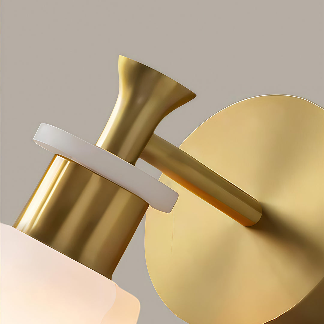 Wall Sconce LED Light Minimalist Luxury Brass Marble Lamp