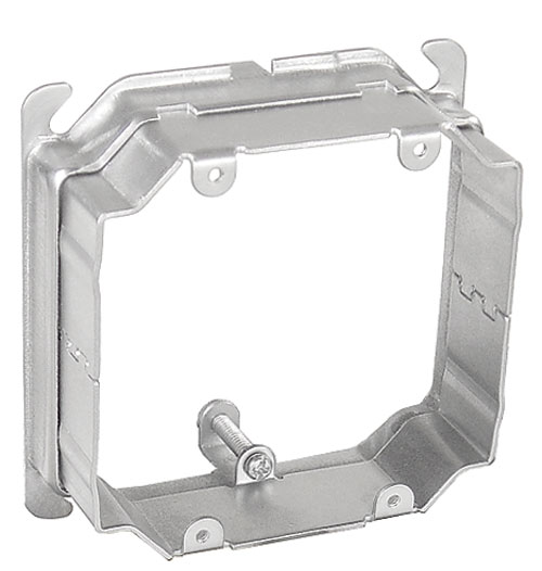 AMR2 - Four Sq. 2-Gang Adj. Depth Device Ring 3/Four to 1-1/2" Raised, 25 Pak