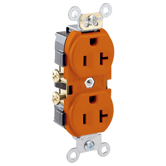 20 Amp Duplex Receptacle/Outlet, Commercial Grade, Self-Grounding
