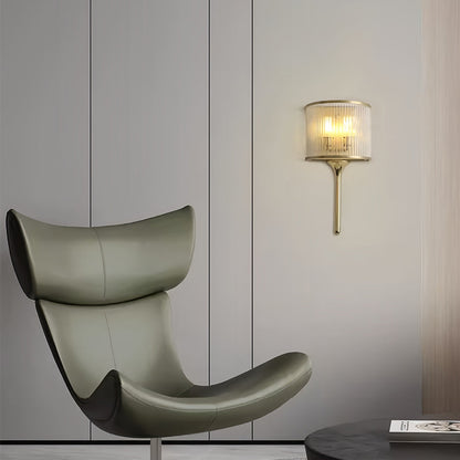 Wall Lights Brass and Glass Modern Minimalist Lights