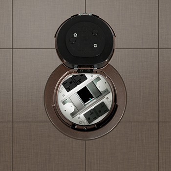 3-Hour Fire Classified 6" Recessed Prewired Flush Style Poke-Thru Assembly